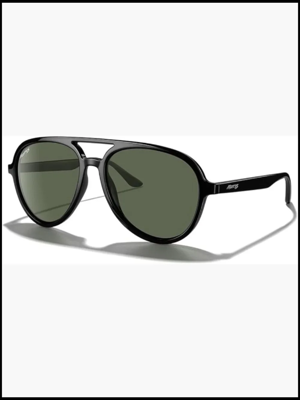 Classic Polarized Aviator Sunglasses Double Bridge Retro TR90 Frame